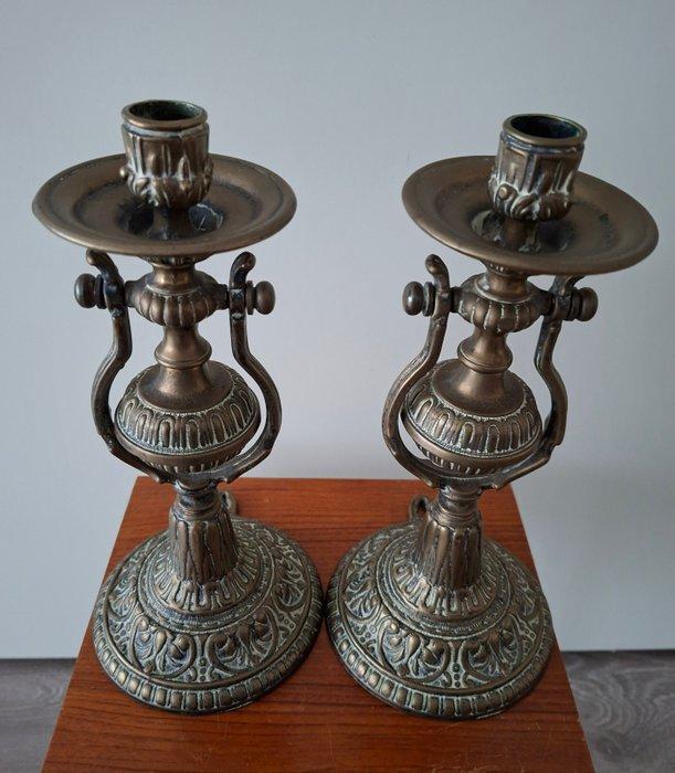 Chandelier (2) - Laiton - Bougeoirs de navire, Antiek en Kunst, Curiosa en Brocante