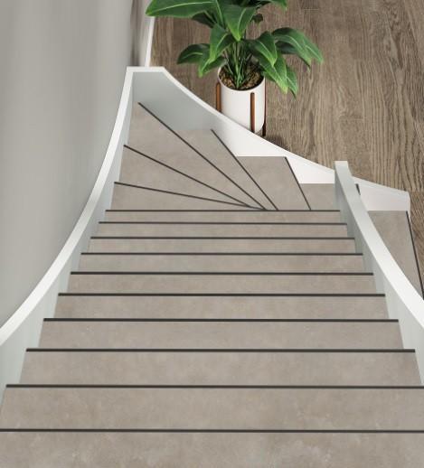 TRAPRENOVATIE SET CERAMO Beige / PVC ( SET Ten behoeve van 4, Doe-het-zelf en Bouw, Ladders en Trappen, Ophalen of Verzenden