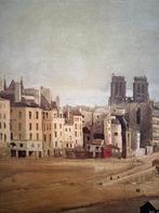 Jean-Baptiste-Camille Corot (1796-1875) - La seine et le, Antiek en Kunst