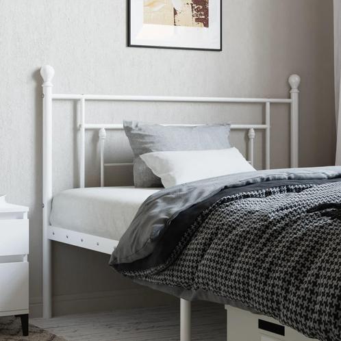 vidaXL Tête de lit métal blanc 100 cm, Maison & Meubles, Chambre à coucher | Lits, Neuf, Envoi