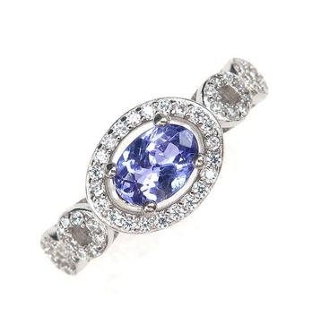 Tanzanite - Argent, Tanzanite - Bague de foi - Argent 925 -