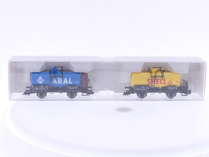 Schaal H0 Fleischmann 82 5430 K set van 2 ketelwagens Ara..., Hobby en Vrije tijd, Modeltreinen | H0, Gelijkstroom, Analoog, Zo goed als nieuw