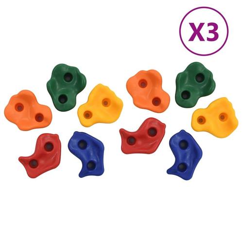 vidaXL Klimstenen 30 st met touw meerkleurig, Sport en Fitness, Klimsport, Nieuw, Verzenden