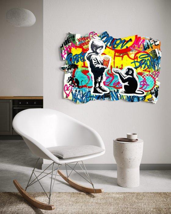 AIIROH (1987) x SINAO (1981) - Share and Spare - XXL [100%, Antiek en Kunst, Kunst | Schilderijen | Modern