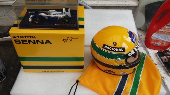 Williams - Ayrton Senna - Scale 1/2 helmet, Verzamelen, Automerken, Motoren en Formule 1