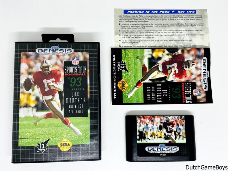 Sega Genesis - NFL - Sports Talk Football 93, Games en Spelcomputers, Spelcomputers | Sega, Gebruikt, Verzenden