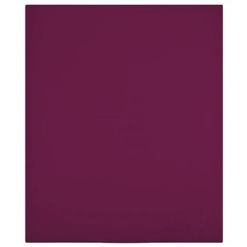 vidaXL Hoeslaken jersey 180x200 cm katoen bordeauxrood, Verzenden
