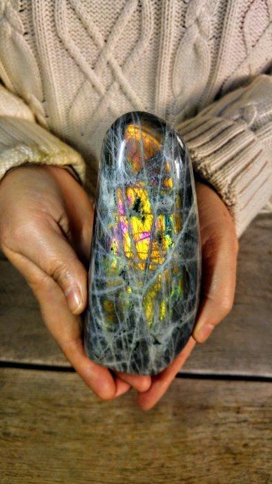 labradoriet Goud + Roze kleuren - Hoogte: 14 cm - Breedte: 7, Verzamelen, Dierenverzamelingen