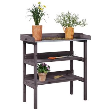 vidaXL Plantentafel met schappen 78x38x82,5 cm vurenhout, Verzenden