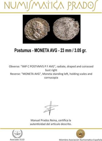 Romeinse Rijk. Postumus (260-269 n.Chr.). Antoninianus