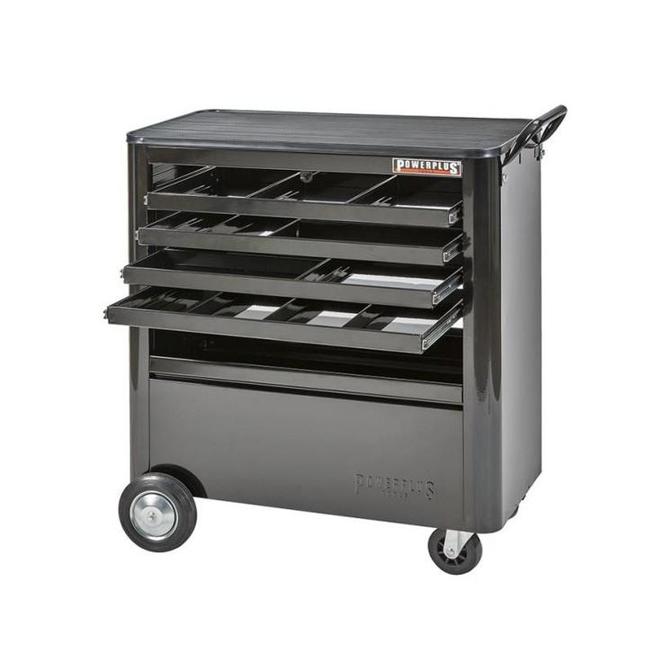 Gereedschapswagen zwart - 4 laden tweezijdig te openen -, Doe-het-zelf en Bouw, Gereedschapskisten, Ophalen of Verzenden