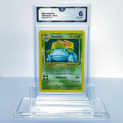 Venusaur Holo - Base Set 15/102 Graded card - GG 6, Hobby en Vrije tijd, Verzamelkaartspellen | Pokémon