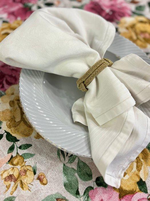 Magnifique nappe inspirée de Sanderson - motif floral, Antiek en Kunst, Antiek | Tapijten, Tafelkleden en Textiel