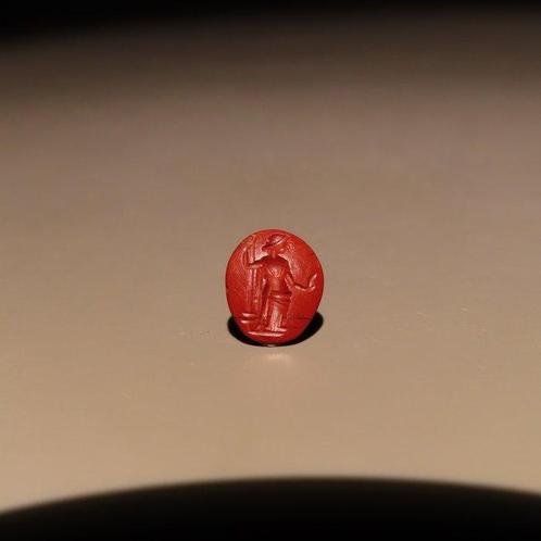 Oud-Romeins Jasper Diepdruk met een Godin. 1e-3e eeuw n.Chr., Verzamelen, Mineralen en Fossielen
