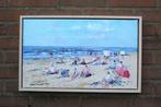 Van Noort (XX-XXI) - Zonnig strandgezicht Zandvoort, Antiek en Kunst, Kunst | Schilderijen | Klassiek