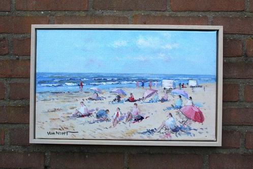 Van Noort (XX-XXI) - Zonnig strandgezicht Zandvoort, Antiek en Kunst, Kunst | Schilderijen | Klassiek