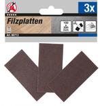 Viltglijder platen bruin 100 x 200 mm 3-delig, Verzenden, Nieuw