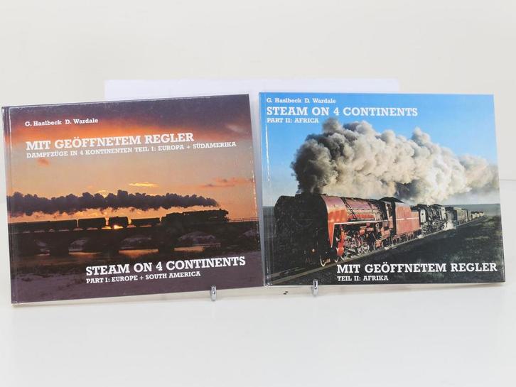 Set van 2 spoorwegenboeken Steam On 4 Continents-Part 1 E..., Hobby en Vrije tijd, Modelbouw | Overige, Gebruikt, Ophalen of Verzenden