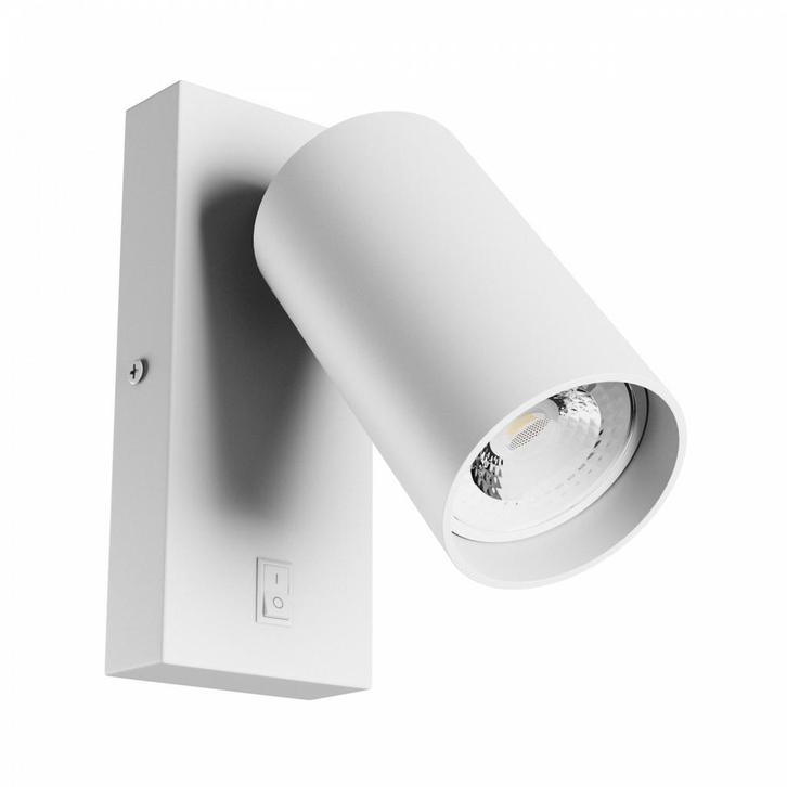 Wandspot GU10 richtbaar met schakelaar Wit, Huis en Inrichting, Lampen | Wandlampen, Nieuw, Verzenden