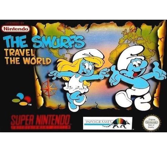 The Smurfs Travel the World-Standaard (SNES) Gebruikt, Games en Spelcomputers, Games | Nintendo Super NES, Ophalen of Verzenden