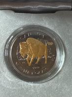 Canada. 5 Dollars 2013 Bison Ruthenium 24kt Gold Gilded 1 oz, Postzegels en Munten