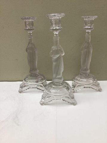 Val Saint Lambert - Kandelaar (3) - Persglas , deels