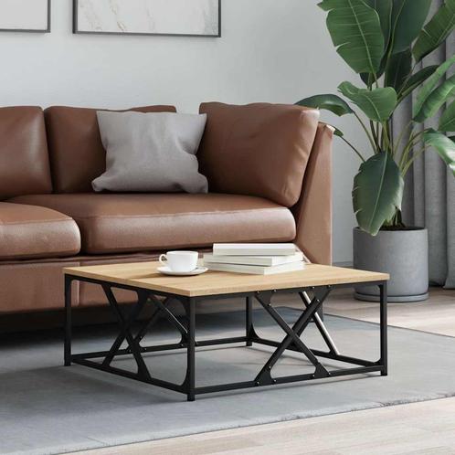 vidaXL Salontafel 70x70x30 cm bewerkt hout sonoma, Huis en Inrichting, Tafels | Salontafels, Nieuw, Verzenden