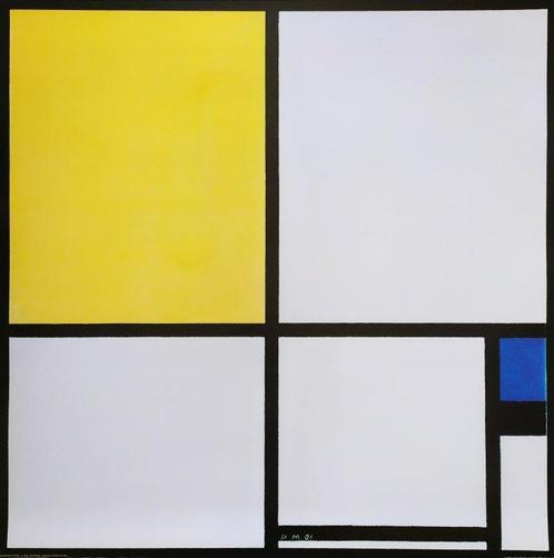 Piet Mondrian (1872–1944) (after) - Composition with Blue, Antiek en Kunst, Kunst | Tekeningen en Fotografie