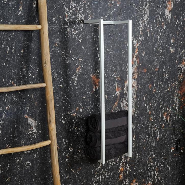 BWS Handdoekenrek Industrieel | 95x25x20cm | Mat Wit, Doe-het-zelf en Bouw, Sanitair, Bad, Nieuw, Ophalen of Verzenden