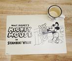 Mickey Mouse Placemat 2 stuks Steamboat Willie, Verzamelen, Disney, Nieuw, Ophalen of Verzenden
