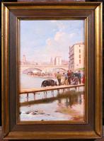 J. Grassin (XIX) - Spain, Girona, view of the Pont de Pedra