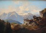 Josef Heicke (1811-1861) - Shepherd and goats in the