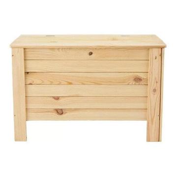 Houten kist met klep deksel, 80 x 51 x 39 cm, inhoud 100L beschikbaar voor biedingen