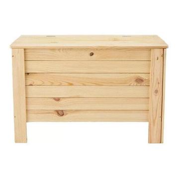 Houten kist met klep deksel, 80 x 51 x 39 cm, inhoud 100L