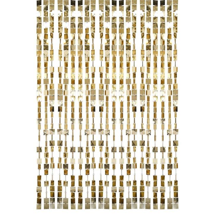 Gouden Deurgordijn 96cm, Hobby en Vrije tijd, Feestartikelen, Nieuw, Verzenden
