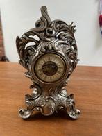 Klok - Verzilverd - 1950-1960 - Italiaans schouwklok, Antiek en Kunst, Curiosa en Brocante