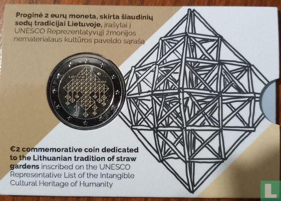 Litouwen 2 euro 2024 (coincard) Lithuanian tradition of..., Postzegels en Munten, Munten | Europa | Euromunten, Losse munt, 2 euro