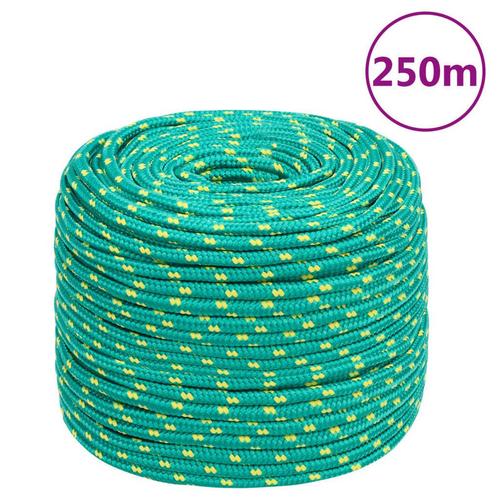 vidaXL Boottouw 10 mm 250 m polypropyleen groen, Doe-het-zelf en Bouw, IJzerwaren en Bevestigingsmiddelen, Nieuw, Verzenden