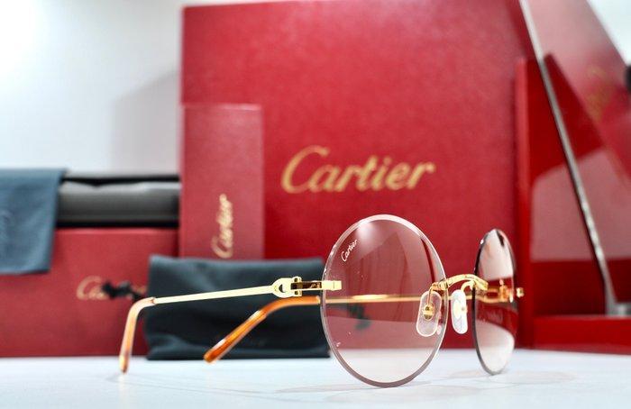 Cartier - New CARTIER Rimless Harmattan C Decoro Oro Lucido, Handtassen en Accessoires, Zonnebrillen en Brillen | Dames