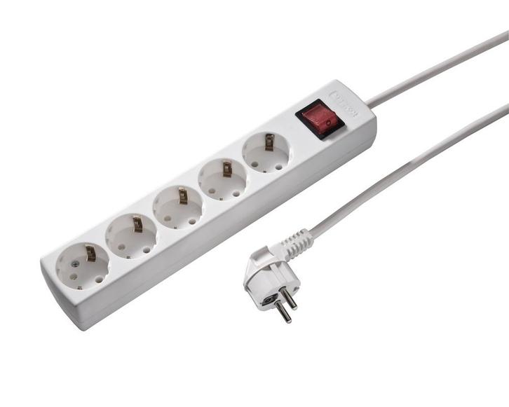 Martin Kaiser 5-voudig 45 graden stopcontact met schakelaar, Doe-het-zelf en Bouw, Elektriciteit en Kabels, Verzenden
