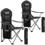 tectake Gestoffeerde campingstoel MTX, opvouwbaar, met beker, Caravans en Kamperen, Kampeeraccessoires, Verzenden, Nieuw
