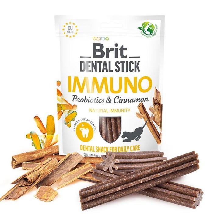 Brit dental stick immuno met probiotica & kaneel - 7 pcs -, Dieren en Toebehoren, Honden-accessoires, Nieuw