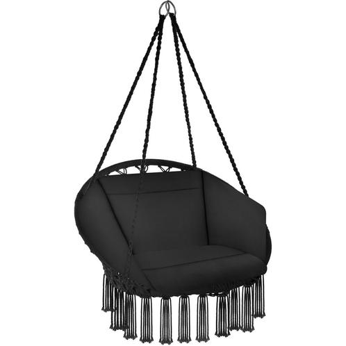 tectake Hangstoel Grazia - zwart, Tuin en Terras, Overige Tuin en Terras, Verzenden
