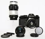 Nikon Nikkormat EL black met 3 lenzen Analoge camera, Audio, Tv en Foto, Nieuw