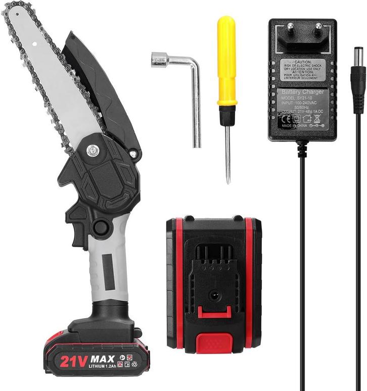 Mini kettingzaag - Elektrische snoeischaar - Met accu - Zwar, Doe-het-zelf en Bouw, Gereedschap | Overige machines, Verzenden