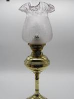 Olielamp - Glas, Messing, Antiek en Kunst