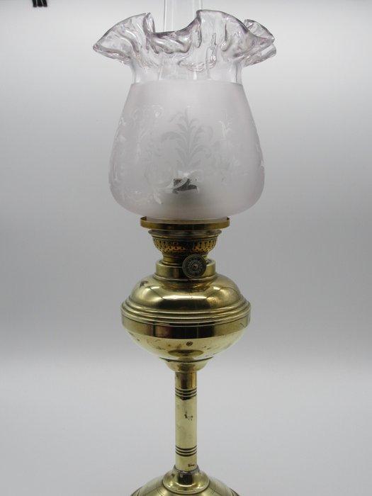 Olielamp - Glas, Messing, Antiek en Kunst, Antiek | Overige Antiek