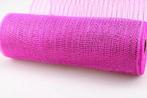 Decomesh metallic cerise dark pink 26 cm rol 9 meter voor