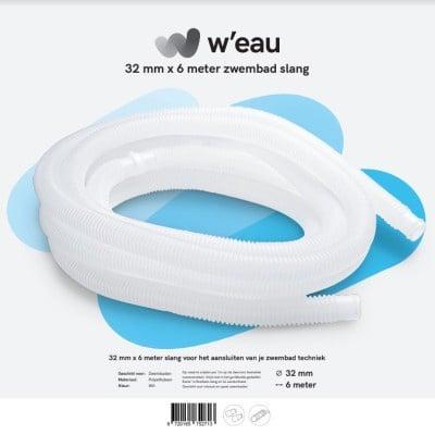Zwembadslang wit 32 mm - 6 meter, Tuin en Terras, Zwembad-toebehoren, Nieuw, Ophalen of Verzenden