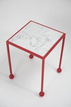 DFlab Studio - Middentafel - Orbit - Staal, Carrara marmer -